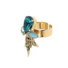 Kleine Pandora Ring Aqua