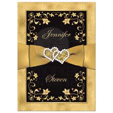 Flowers black gold gold flowers black gold black flowers background high definition picture metal texture pattern white flower christmas season patterns high definition pictures ribbon ball holiday nature decoration printing application branding animal red drawing curly grass patterns exquisite pictures. Wedding Invitation Black Gold Floral Scrolls Printed Ribbon Joined Hearts
