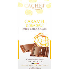 Browse our wide selection of chocolate for delivery or drive up & go to pick up . Cachet Milk Chocolate Caramel Sea Salt Belgium 100g Bar Beacon Hill Chocolates