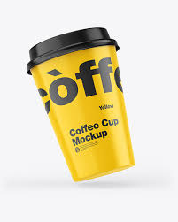 Glossy Coffee Cup Mockup In Cup Bowl Mockups On Yellow Images Object Mockups
