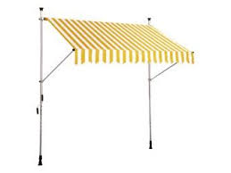 Sunfun Klemmmarkise Gelb Weiss Breite 2 5 M Ausfall 1 3 M Markise Wohn Design Anlehngewachshaus