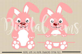 Download Easter Bunny Rabbit Split Rabbit Svg Dxf Eps Png Files By Digital Gems Thehungryjpeg Com