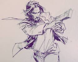 John Wick Ink And Pencils By Todor Hristov Artist Superhero Art Character Art Movie Art