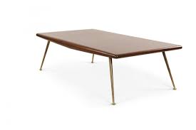 Golden table legs steel set of 2 dining metal. Mid Century Walnut Coffee Table With Brass Legs