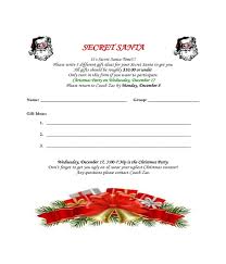 If hosting a memorable holiday party is on your christmas wish list, you can scrap your letter to santa right now. Free 5 Secret Santa Forms In Pdf Ms Word