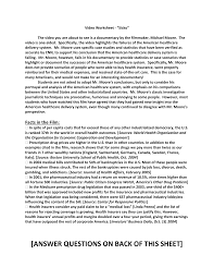 Sicko Information Sheet Discussion Questions