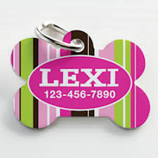 Zebra dot personalized pet tag heart shape. Engraved Pet Tags Customize With Name Phone Number Petco