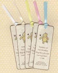 Winnie The Pooh Baby Shower Bookmark Favors Birthday Party Etsy Baby Shower Vintage Best Baby Shower Favors Baby Shower Planning