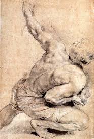 Sir Peter Paul Rubens Study Of A Man S Back 17th Century Peter Paul Rubens Life Drawing Master Drawing