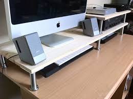 More Space On A Computer Desk Ikea Hackers Ikea Computer Desk Ikea Desk Hack Ikea Desk