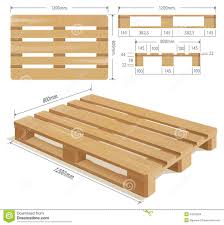 Illustration About Wooden Pallet In Perspective Front And Side View With Dimensions Illustration Of Loading Shopping Pallet Size Wooden Pallets Pallet Diy
