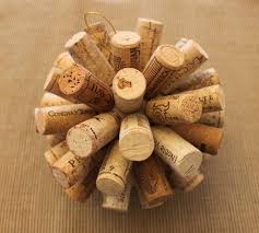 Each ornament includes a festive ribbon for hanging. Wine Cork Ball Sometimes Homemade