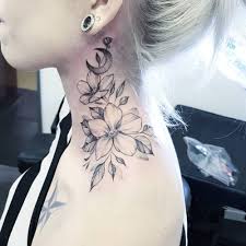 1 types of neck tattoo designs. Side Neck Classy Womens Front Neck Tattoos Novocom Top