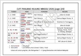 Cuti Panjang Hujung Minggu Tahun 2020 Kelab Melayu Pulau Pinang Facebook
