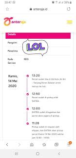 Anteraja Id On Twitter Konggwanenak Hi Kak Boleh Dibantu Untuk Menginfokan Nomer Resinya Terlebih Dahulu Agar Kami Bantu Pengecekan Terimakasih Igs Dapatkan gratis ongkir anteraja di tokopedia berlaku hingga 31 desember 2019 dengan minimum transaksi rp. konggwanenak hi kak