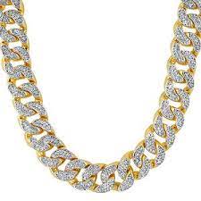 22mm Thick Gold Cz Cuban Chain Correntes Acessorios Png