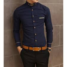 Slimming Shirt Collar Trendy Pocket Design Checked Stitching Long Sleeve Men S Cotton Shirt Cotton Shirts For Men Mens Shirts Trendy Shirts