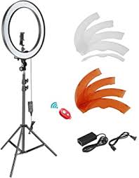 Amazon Com Neewer 18 Inch Smd Led Ring Light Dimmable Lighting Kit With 78 7 Inch Light Stand Filter And Hot Shoe Adapter For Photo Studio Led Lighting Portrait Youtube Tiktok Video Shooting No Carrying Bag