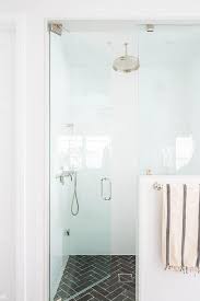 5 98 free delivery with 45 order. Black Herringbone Pattern Shower Floor Tiles Transitional Bathroom