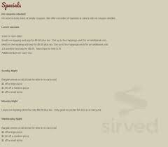 Jake S Stadium Pizza Menu In St Peter Minnesota Usa