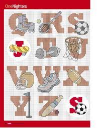 Cross stitch letter patterns free sports. Pin On Cross Stich Abe Infantiles