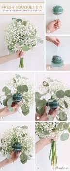 Diy Fresh Wedding Bouquet With Baby S Breath Eucalyptus Using Afloral S Bouquet Holder Fresh Wedding Bouquets Fresh Flower Bouquets Flower Bouquet Wedding