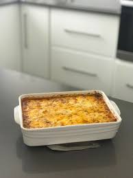 Prepare baby marrows by cleaning them. Cheesy Baked Mince Dish Love Of Banting