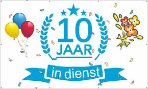 10 Jaar In Dienst 123spandoek Nl
