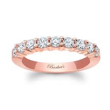 This ring is a perfect choice for today's contemporary woman with a bold and sophisticated sense of style. Barkev S Rose Gold Diamond Wedding Band 8154wp Barkev S