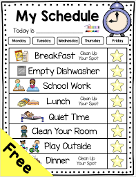 It consists of two sliced of bread with the centres cut out, then filled with eggs. Free Kids Routine Chart Chore Charts For Children Pre K Preschool And Kindergarten Printa In 2020 Kids Routine Chart Kindergarten Homeschool Schedule Kids Schedule