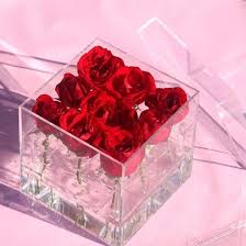 Hot Item Custom Acrylic Round Flower Box With Logo Flower Boxes Acrylic Flowers Flower Makeup