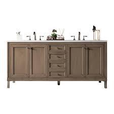 Aktuelle preise für produkte vergleichen! 72 Chicago Whitewashed Walnut Double Sink Bathroom Vanity