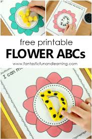 Baking sheets are the perfect way to practice the alphabet! Flower Abc Mat Preschool Alphabet Printables Fantastic Fun Learning