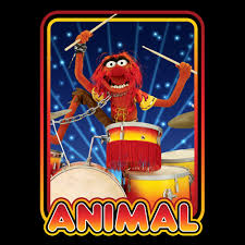 Happy birthday card with funny badgers playing music. Impact Disney S The Muppets Animal Playing The Drums Image Adult T Shirt Graphic Tee