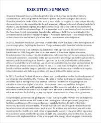 Executive Summary Executive Summary Template Executive Summary Executive Summary Example