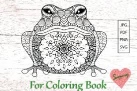 A cute cartoon frog with ornaments image for relaxing activity.a coloring book,page for adults.zen art style illustration for print.poster design. Abstract Bug For Adult Coloring Book Graphic By Somjaicindy Creative Fabrica