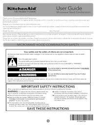 microwave/hood combo manuals and guides