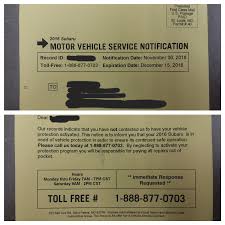 All i really needed to provide her was the year, make, model, mileage, and my state of residence and they were able to provide. Got This In The Mail The Very Common Vehicle Service Contract Extended Warranty Scam Scams