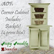 Meister fix itwe bought this corner cabinet for our master bathroom to add some extra storage space and soften a corner in the room. Second Life Marketplace Corner Cabinet Country Style Shabby Chic