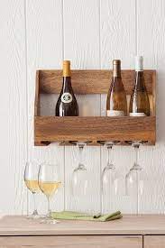 Threshold Wooden Wine Bottle Glass Holder Wall Decor New Threshold Wine Bottle Glass Holder Wine Glass Hanger Wine Bottle Glass