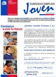 El subsidio al empleo joven es un beneficio en dinero que otorga el estado para mejorar el ingreso de jóvenes de 18 a 24 años, 10 meses de edad, que trabajen de manera dependiente o independiente y que pertenezcan al 40% más vulnerable de la población. Robin Araya Subsidio Al Empleo Joven