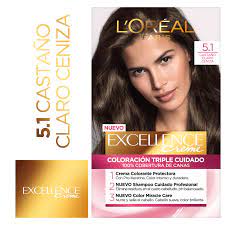 Si buscas un tono más claro entonces tendrás que elegir tu tono ceniza dentro de las tonalidades entre rubio y castaño claro. Excellence Kit De Coloracion Castanos 5 1 Castano Claro Ceniza Farmaonline Mobile