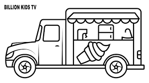 Dinosaurs, diggers, and dump trucks coloring book: Printable Coloring Ice Cream Truck Coloring Page Novocom Top