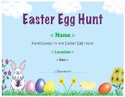 Just click on any link or sample border to open a new window with a full size border to print or save. Easter Egg Hunt Certificate