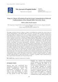 0 ratings0% found this document useful (0 votes). Pdf Slang As A Means Of Exclusion From In Group Communication Of Selected Undergraduates Of The Ahmadu Bello University Zaria