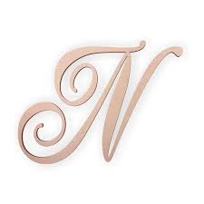 Wooden Monogram Letter N Large Or Small Unfinished Cursive Wooden Letter Perfect For Crafts Wooden Monogram Letters Monogram Letters Wooden Monogram