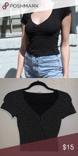 Black And White Brandy Melville Shirt Brandy Melville Gina Top Tops Brandy Melville Tops Brandy Melville
