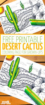 Even a toddler can play and paint cactuses with this coloring book. Cactus Coloring Page For Adults Free Printable Moms And Crafters