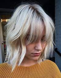White Blonde Fringe Bob Bobhairstyles Bobbed Hairstyles With Fringe Fine Hair Short Hair Styles