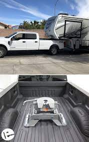 A fifth wheel hitch is designed to install in a truck bed, centered between the wheel wells and mounted directly above or slightly in front of the rear axle. B W Companion Oem 5th Wheel Hitch For Ford Super Duty Prep Package Dual Jaw 20 000 Lbs B And W F Toy Hauler Trailers 5th Wheels 5th Wheel Trailers